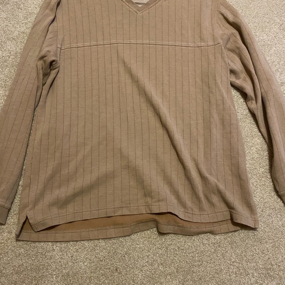 Y2K Tan Ribbed Sweater - Picture 2 of 4